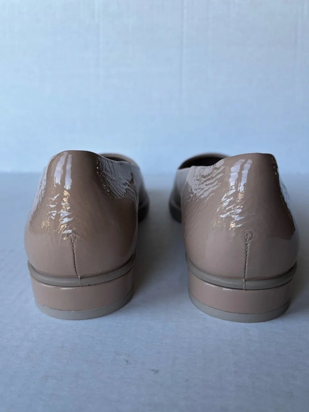 Ecco Nude Leather Slip-On Ballet Flats - Picture 6 of 8